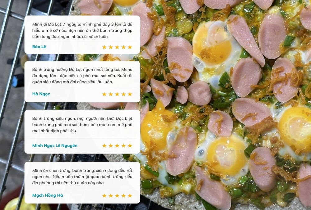 Cảm nhận của thực khách khi thưởng thức bánh tráng nướng tại quán bánh tráng nướng Trang